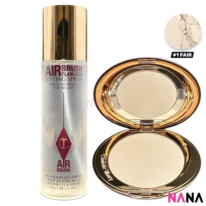 Charlotte Tilbury Airbrush Flawless Setting Spray 100ml + Airbrush Flawless Finish Loose Powder #1 FAIR 8g ราคา 3,100 บาท*ส่งฟรี