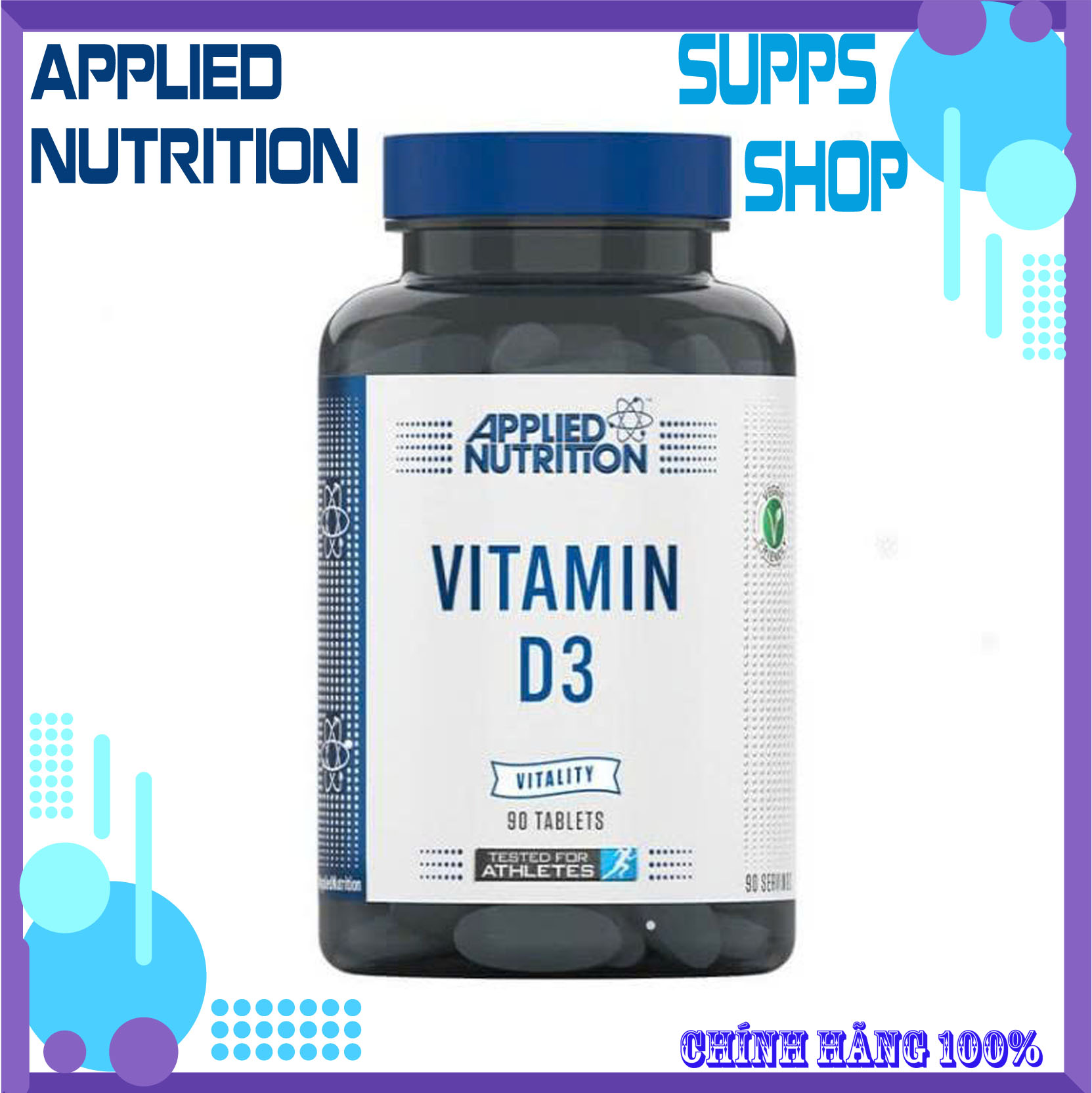 Viên Uống Vitamin D3 Applied Nutrition – 90 Tablets Chính Hãng