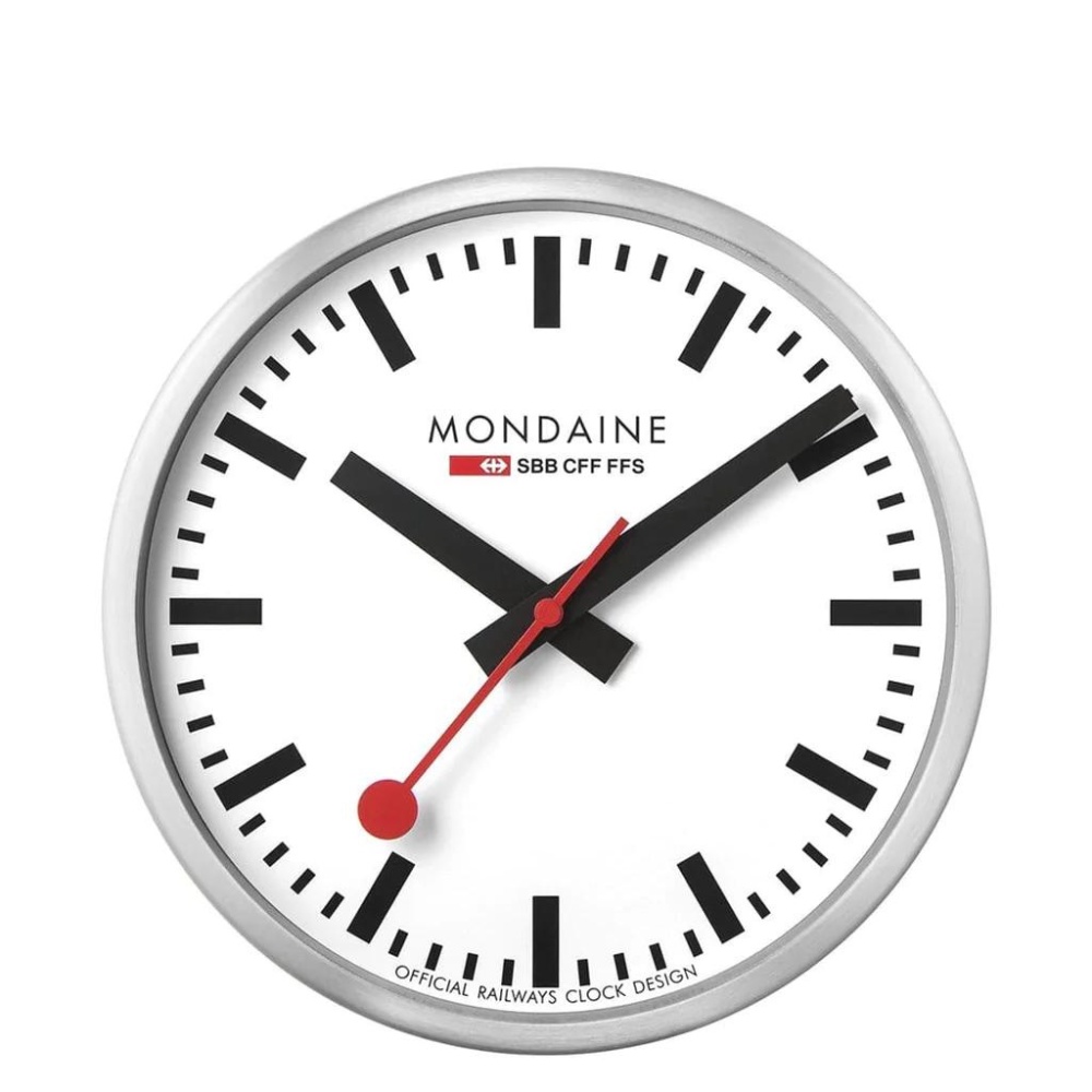 (Genuine Product, Guaranteed to Shop with Confidence) Mondaine Wall Clock 25 Cm, Silver Kitchen Clock, A990.Clock.16Sbb ราคา 8,500 บาท*ส่งฟรี