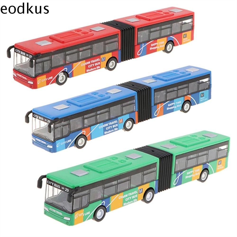 EODKUS Quà tặng Cho Trẻ Em Quà tặng cho Bé Trai Kéo Trở Lại và Đi Xe Mô Hình Xe Buýt Toy Phương Tiện Đi Lại Xe Thiết Lập Khớp nối Xe Buýt Mô Hình xe buýt Diecast Xe Buýt Đồ Chơi Kéo Trở Lại Đồ Chơi