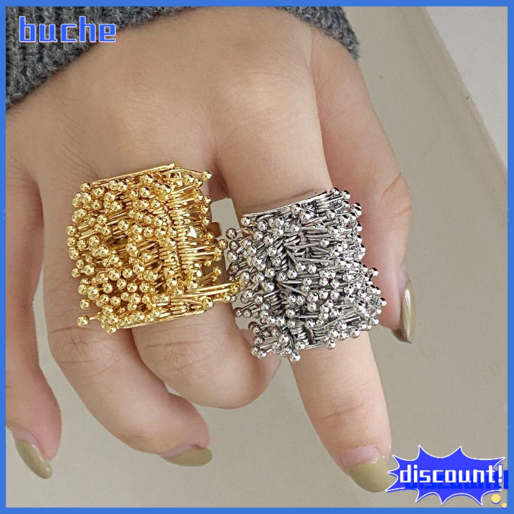 BUCHE Thiết kế pháo hoa Nhẫn hở ngón trỏ Phong cách Chunky Hình dạng hình học Trang sức đeo ngón tay Hình Dạng Phong cách cổ điển Trang sức kiểu chunky Dành cho phụ nữ