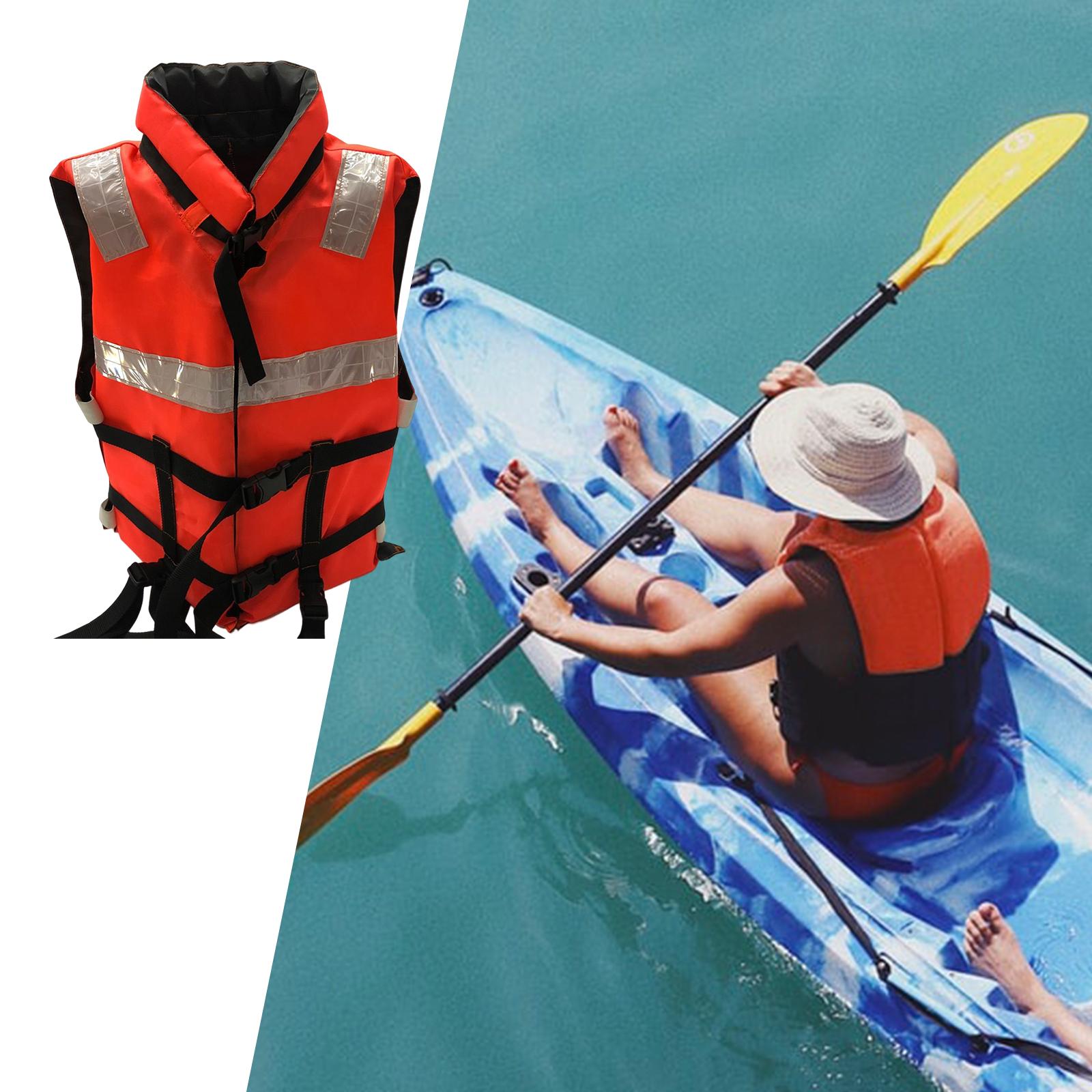 Orange Kayak Life Jacket Buoyancy Aids Skin Friendly Adjustable Elastic and Soft