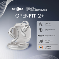 Shokz OPENFIT 2+ Open-Ear True Wireles | Dolby Audio | Ultra-Soft Silicone Titanium | Earhook IP55 Sweatproof | 48H