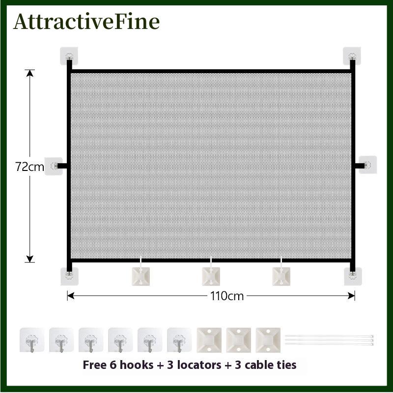 AttractiveFine Có thể gập lại con chó hàng rào Pet cách ly Net an toàn hàng rào Pet ma thuật cổng bé an toàn cửa - 7
