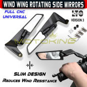 CNC Wind Wing Side Mirror Reduces Wind Resistance, Universal