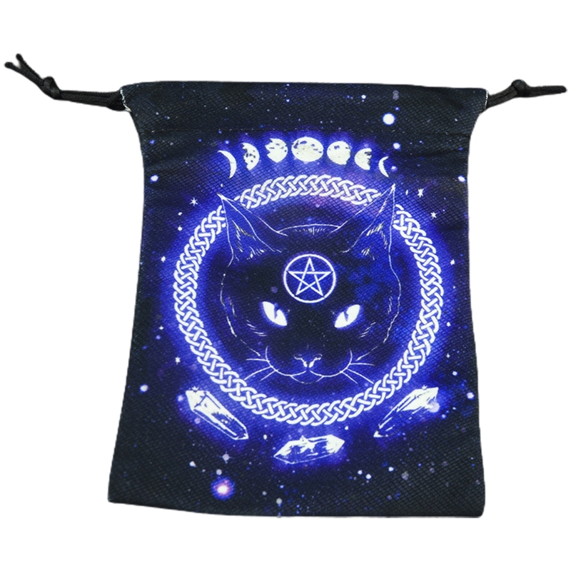 Star Pendulum Board Wooden Dowsing Board Divination Tarot Game Cards Velvet Bag