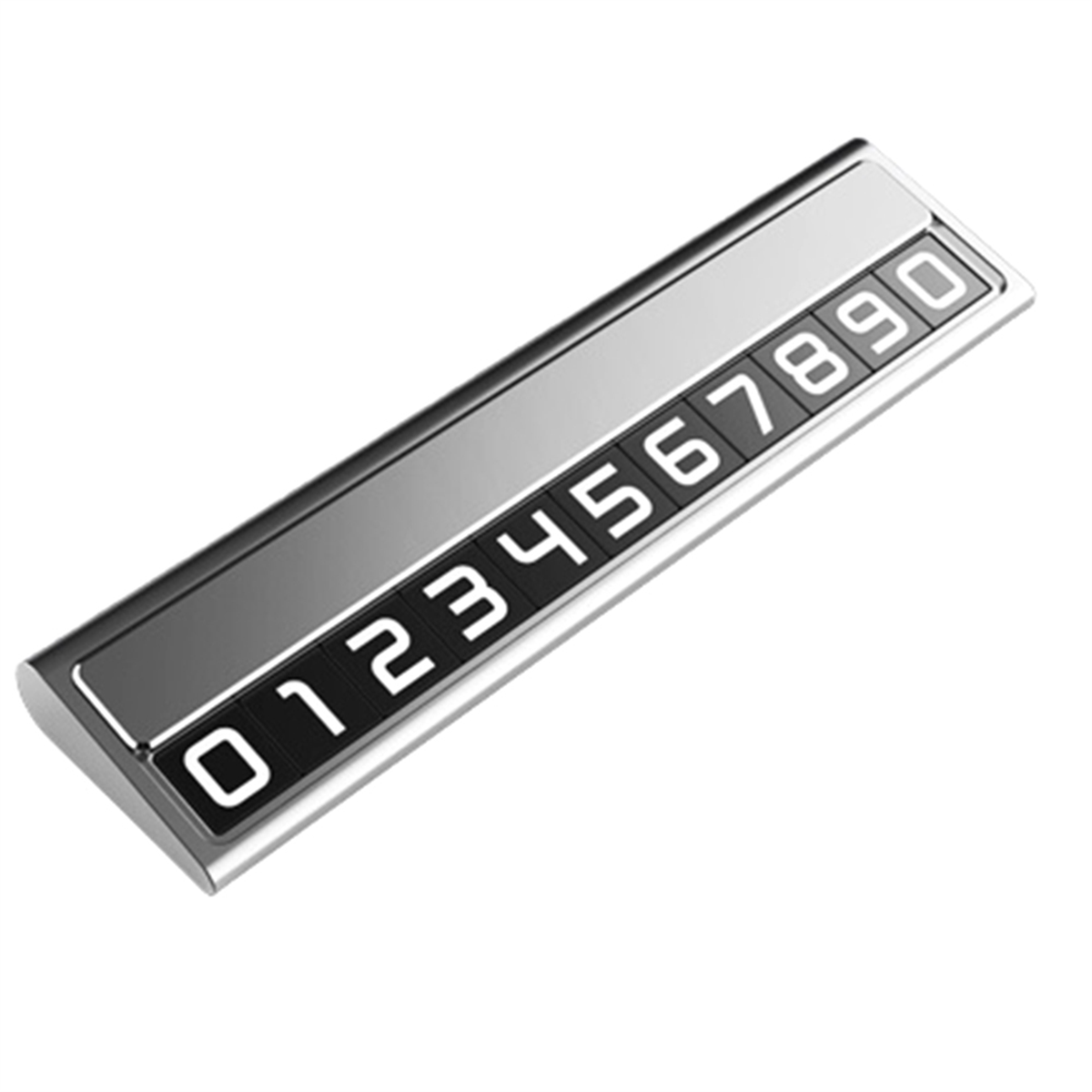 (PUCG) Car Temporary Parking Cartoon with Phone Number Plate Aluminum Parking Car Shape Car Accessories Parking Number