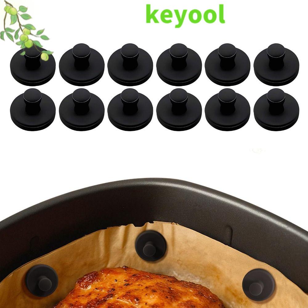 KEYOOL 1PC Khóa an toàn Khóa silicone cho nồi chiên không khí Chịu nhiệt Ngăn ngừa cháy cho nồi chiên không khí Có thể tái sử dụng Kẹp cho nồi chiên không khí Phụ kiện nồi chiên không khí