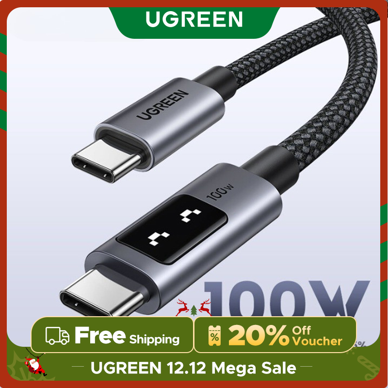 UGREEN Uno 100W Type C Fast Charging Cable E-Marker for iPhone 16 15 Series Samsung S24 S23 Ultra iPad Pro Macbook Switch Model: L509