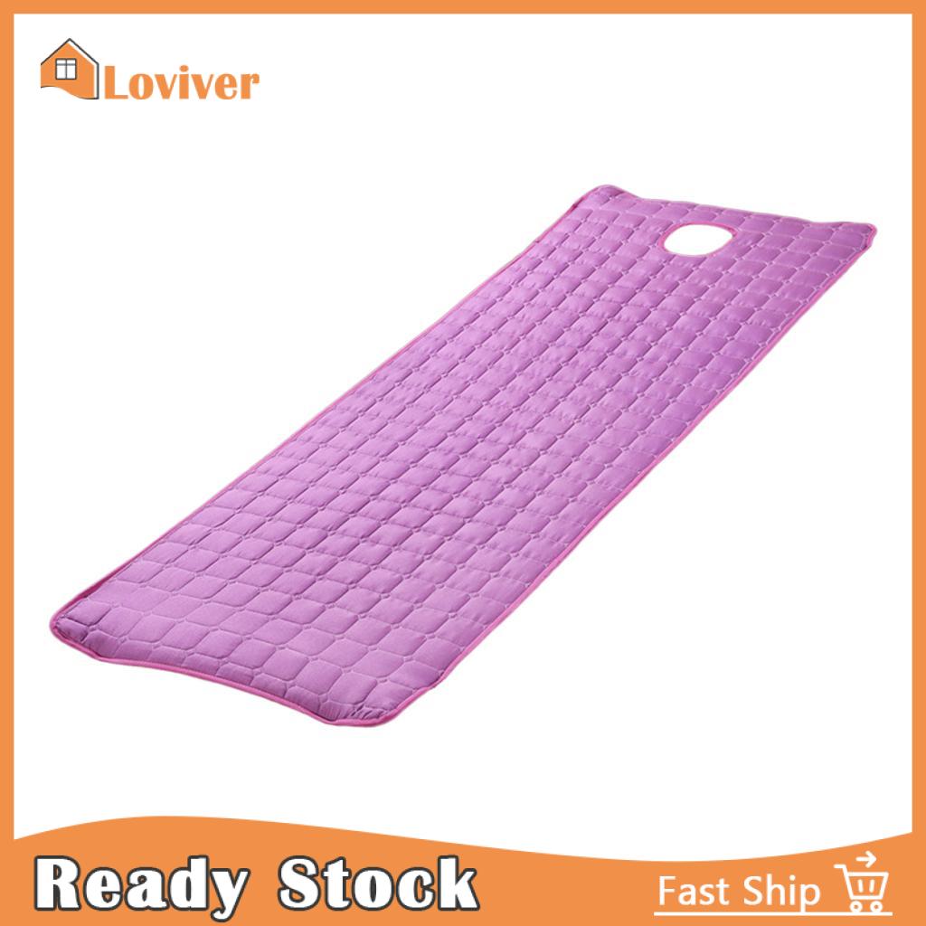 Loviver Quilted Massage Table Pad Cover Bed Sheet Mattress With Face Hole White 180x60cm