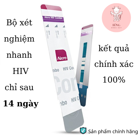 HN Que xét nghiệm nhanh HIV 14 ngày Alere Combo lấy máu đầu ngón tay chính