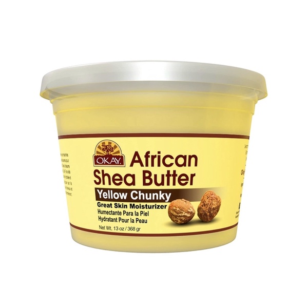 Bơ hạt mỡ Shea butter vàng tự nhiên nguyên chất African OKAY 368g USA