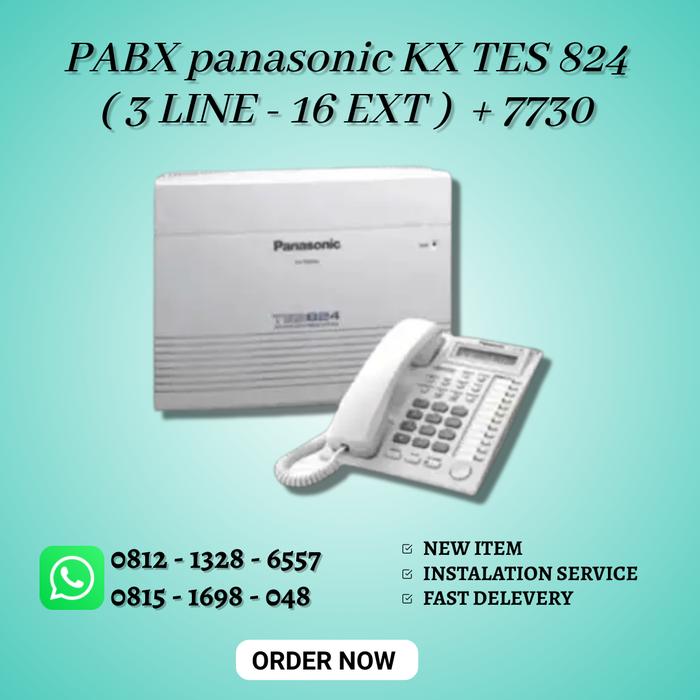PROMO PANASONIC PABX KX-TES824 +7730 (KAPASITAS 3 LINE,16 EXT ) - Locklokey Giá 14,020,000 Đồng*Miễn phí vận chuyển