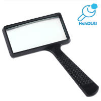 Handheld Rectangle Magnifier Magnifying Thick Glass Optical Lens Reading Loupe