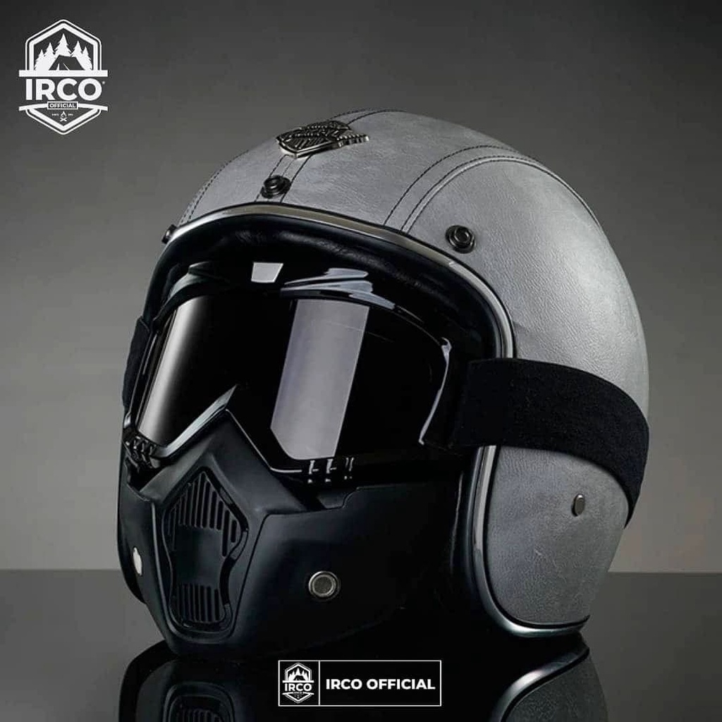 Mask Full Face Retro Motorcycle Helmet with Clear Lenses (Kacamata Bikers) Harga 56,056 rupiah*Gratis Ongkir