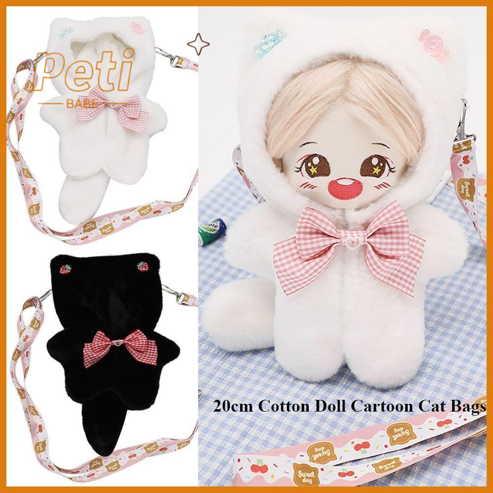 Petibabe Thỏ củ cải quần áo búp bê whitepink kiểu hoạt hình búp bê mini quần áo búp bê chất lượng cao búp bê bodysuit 20cm bông búp bê/bông búp bê nhồi bông