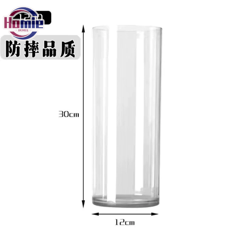 Acrylic Vase Transparent Cylinder Rectangle Flower Arrangement Antifragile Plastic