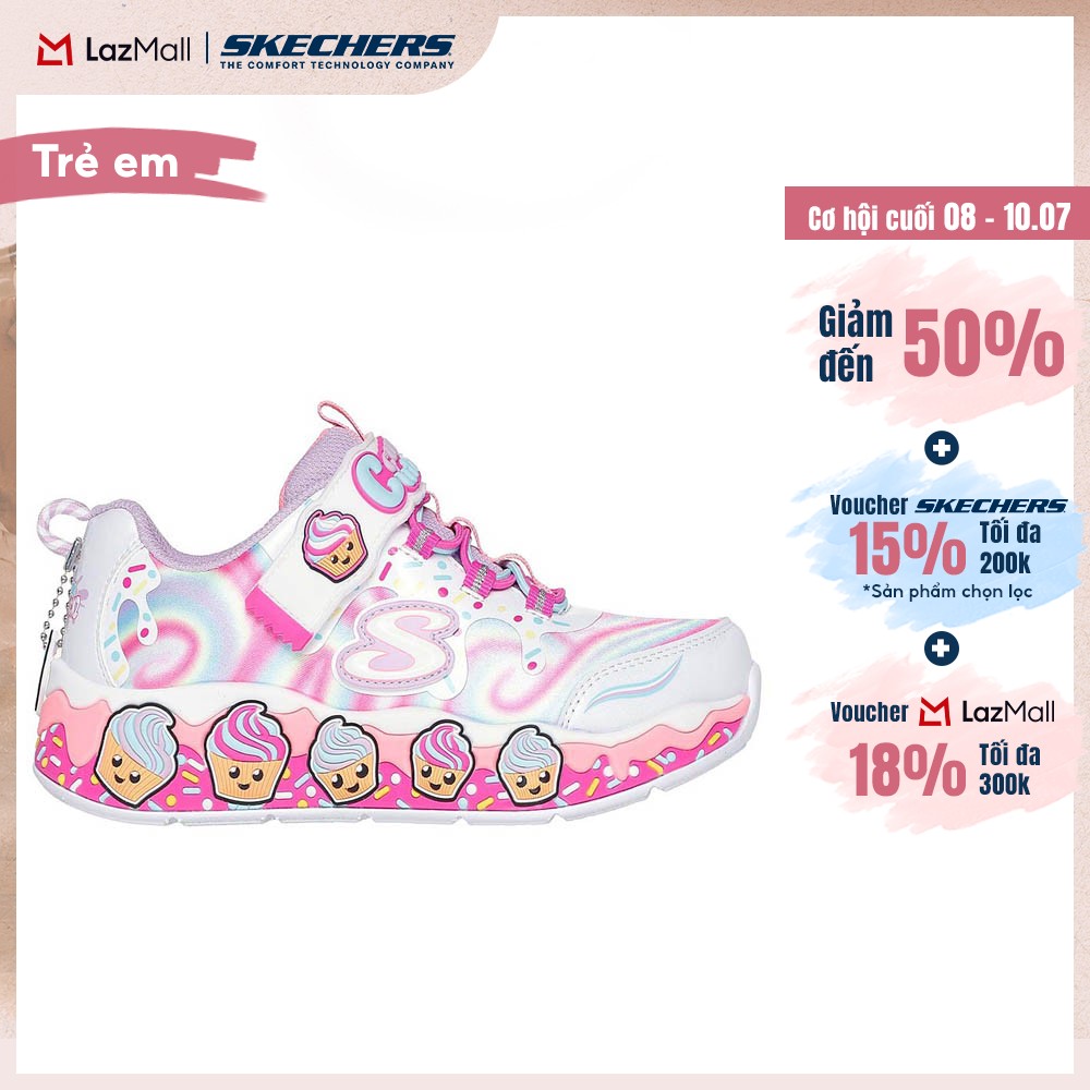 [Chỉ 5-7.7 - Voucher Skechers 18% + Voucher Lazada 18%] Giày Thể Thao Bé Gái Skechers Cupcake Cutie - 303627L-WMLT