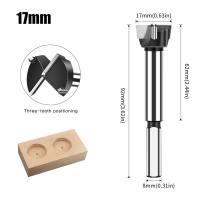 TOOEARY MALL Cacbua vonfram Đầu khoan bản lề 12-22mm Ba răng Máy cắt lỗ  Lưỡi dao hợp  mũi khoan
