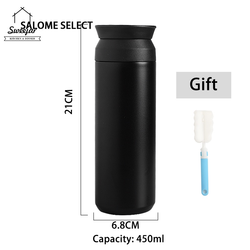 [Mã cls2404a một giọt 30k 150k] sweejar thép không gỉ chai nước cách nhiệt 304 cao cấp 450ml