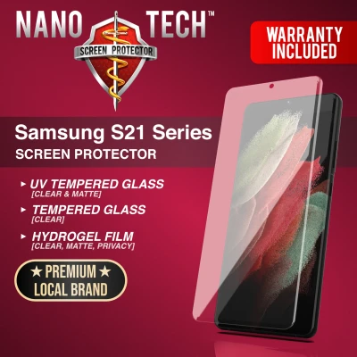 Nanotech Screen Protector For Samsung S21 Ultra/S21 Plus/S21 (Hydrogel Film, Tempered Glass, UV Adhesive Glass, Camera Lens)