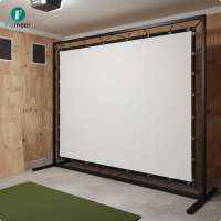 Flameer Heavy Duty Polyester Golf Simulator Screen Impact Resistant Net for Basement and Cinema Use