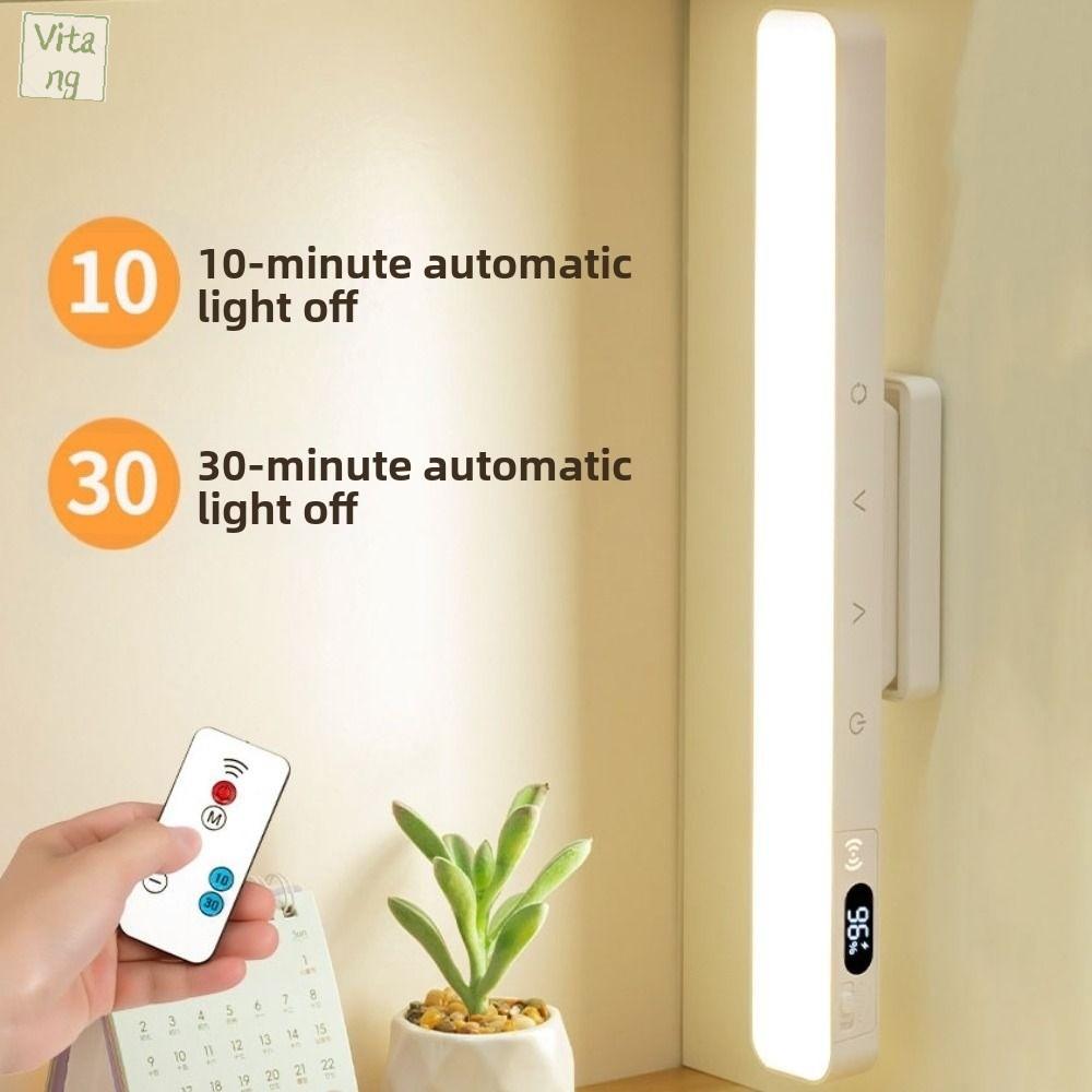 VITANG Bảo vệ mắt Đèn bàn cảm ứng LED Màn hình kỹ thuật số 5 màu Đèn bàn từ tính Đa chức năng với điều khiển từ xa Đèn đọc sách LED Sử dụng đọc