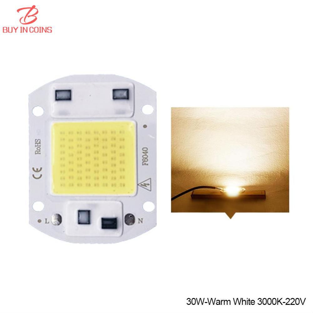 Chip LED BC 110V 220V 20W 30W 50W Chip COB Đèn Hạt LED IC Thông Minh Không Cần Điều Khiển Cho Đèn Pha Đèn Chiếu Sáng Tự Làm Lampada Ánh Sáng Trắng Ấm