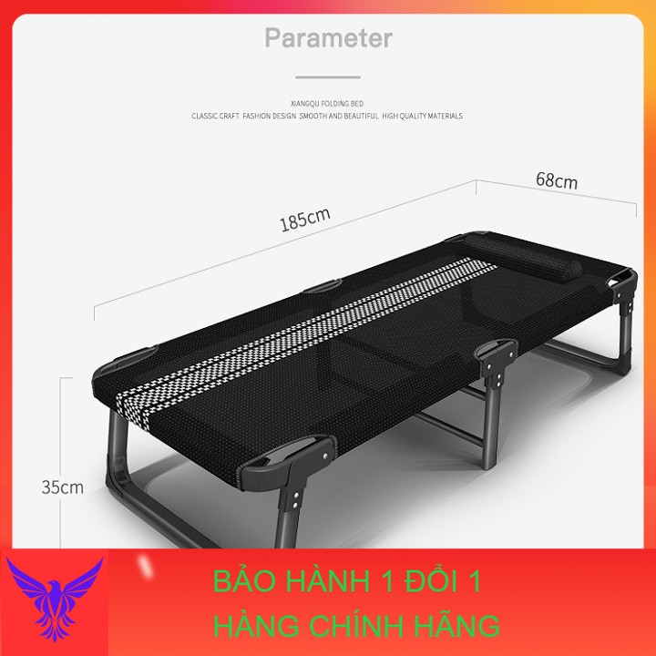 Giường xếp gấp gọn 3 chân thép đen xịn kích thước 68x181x35cm ( kèm ảnh thật )