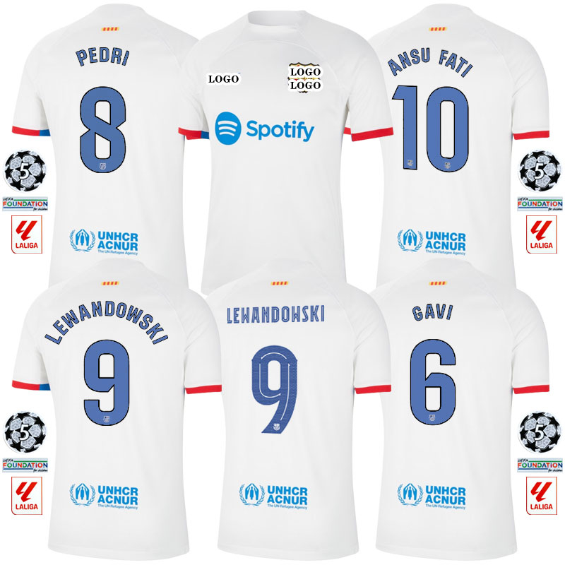 Barcelona đi jersey 23/24 bộ bóng đá tùy chỉnh tên 2023 2024 đội bóng đá áo sơ mi
