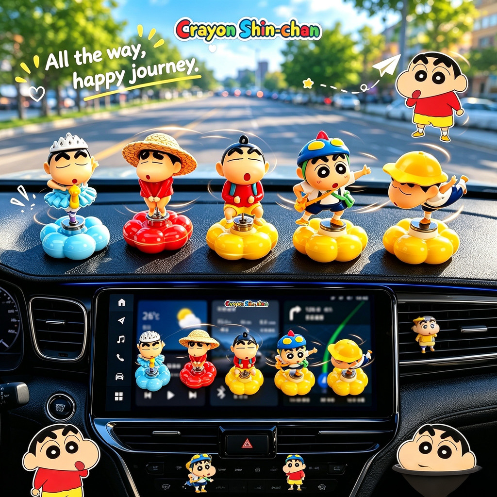 Tượng Ballet Crayon Shin-Chan xoay trang trí xe, trang trí máy tính