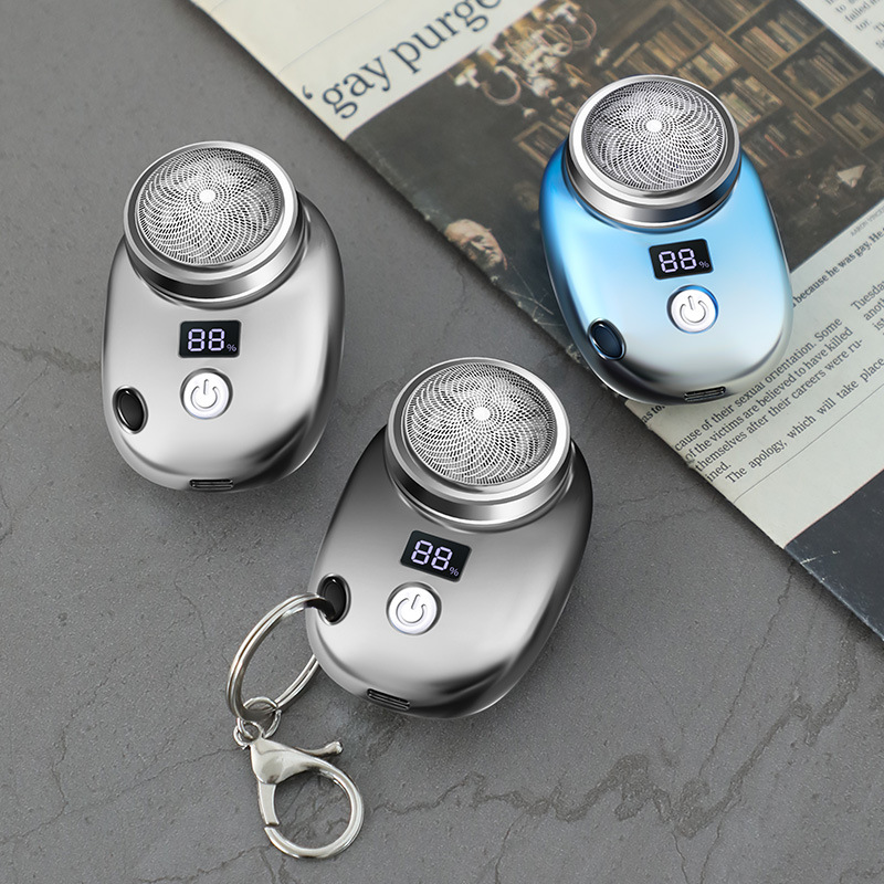 Geosn opo9 2023 New Mini Electric Small Portable Digital Display Strong Charging Razor for Men Shavers