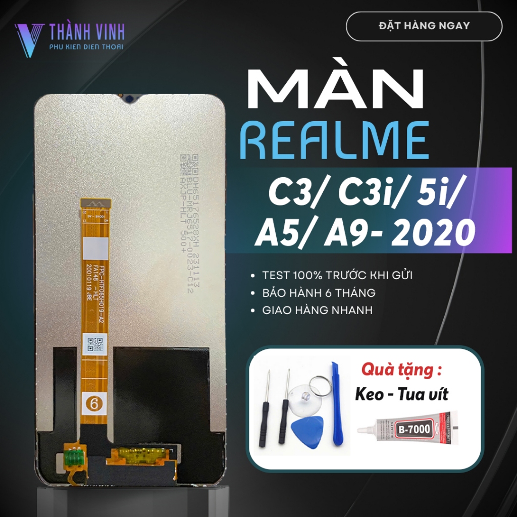 Oppo Realme C3 / C3I / A5-2020 / A9-2020 Phone Screen - High Quality, Comes with Adhesive & Repair Kit