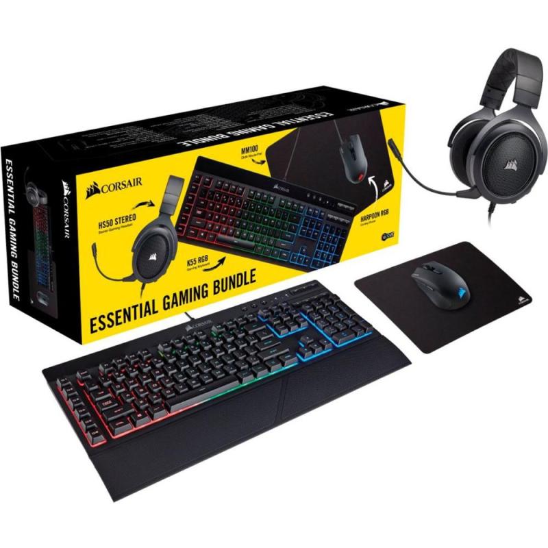 Corsair Cs-Ch-9206215-Na 4-Piece Essential Gaming Bundle ( 2 Years Warranty ) Singapore
