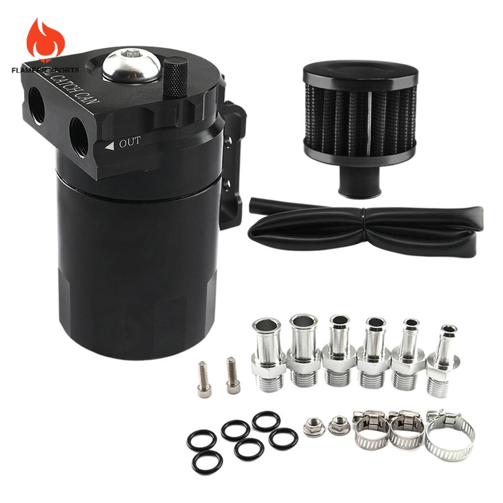 Flameer 300ml dầu vạn năng có thể, động cơ Phụ tùng xe hơi cung cấp xăng, bình xăng xe hồ chứa đánh bóng vách ngăn nhôm ống dẫn nhiên liệu dầu màu đen với bộ lọc