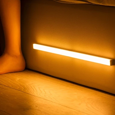LED USB Rechargeable Night Light Motion Sensor Light 10cm/15cm/21cm/30cm Night Lamp For Bedroom Kitchen Cabinet Wardrobe Lamp