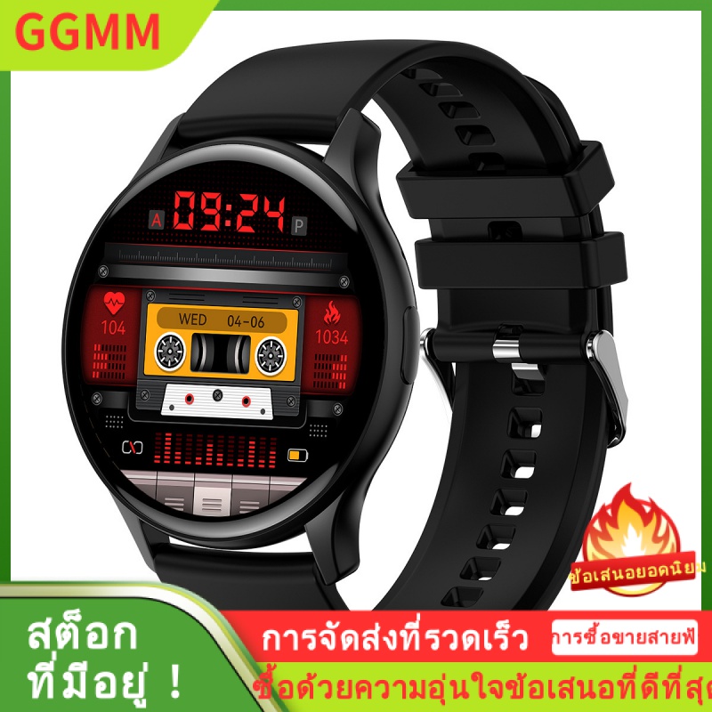 LZD HK89 บลูทูธสมาร์ทวอทช์อัตราการเต้นของหัวใจความดันโลหิต NFC เพลงสภาพอากาศหลายกีฬา AMOLED นาฬิกาอัจฉริยะ ราคา 927 บาท*ส่งฟรี