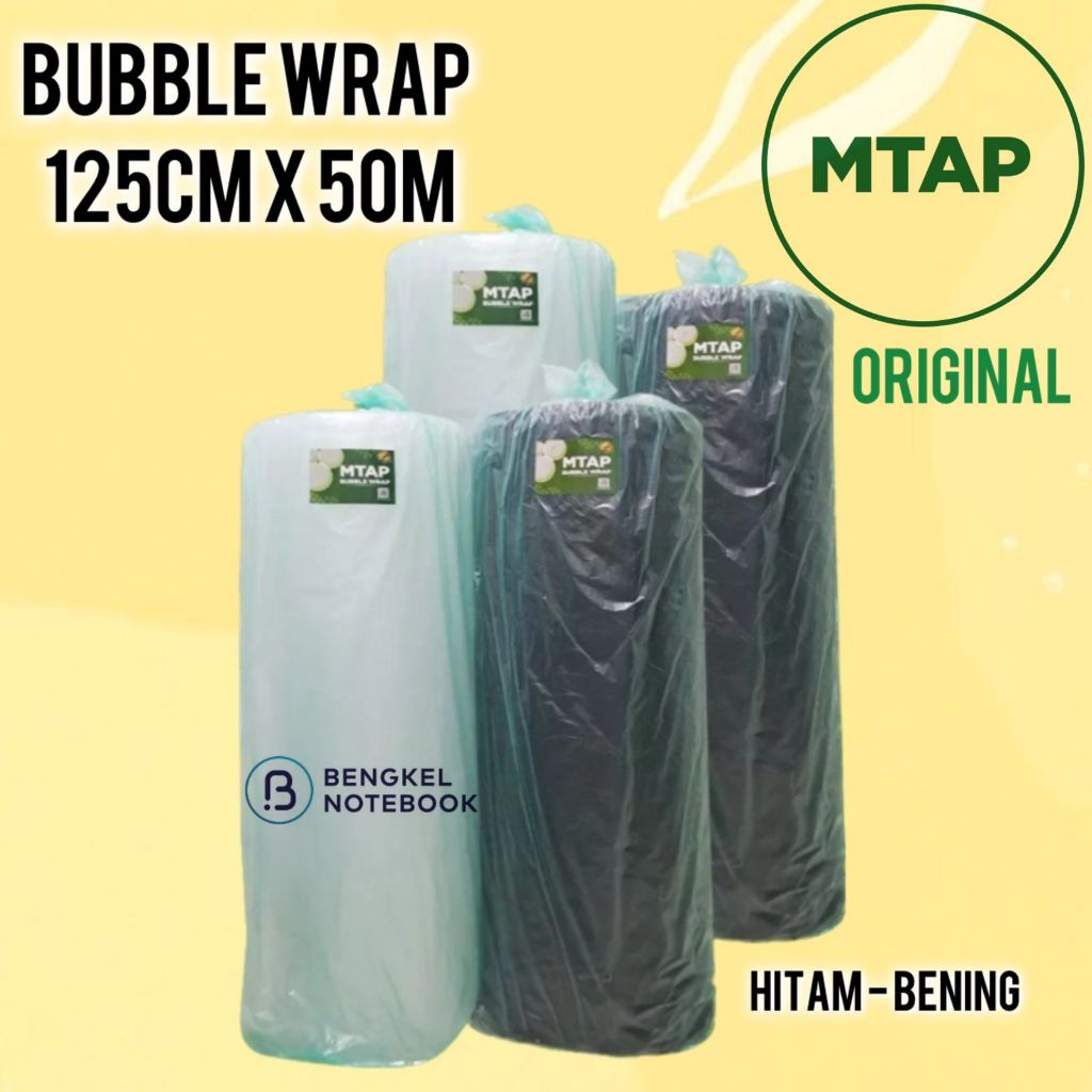 MTAP Bubble Wrap Hitam Uk 125cm x 50m Kualitas Bagus dan Tebal