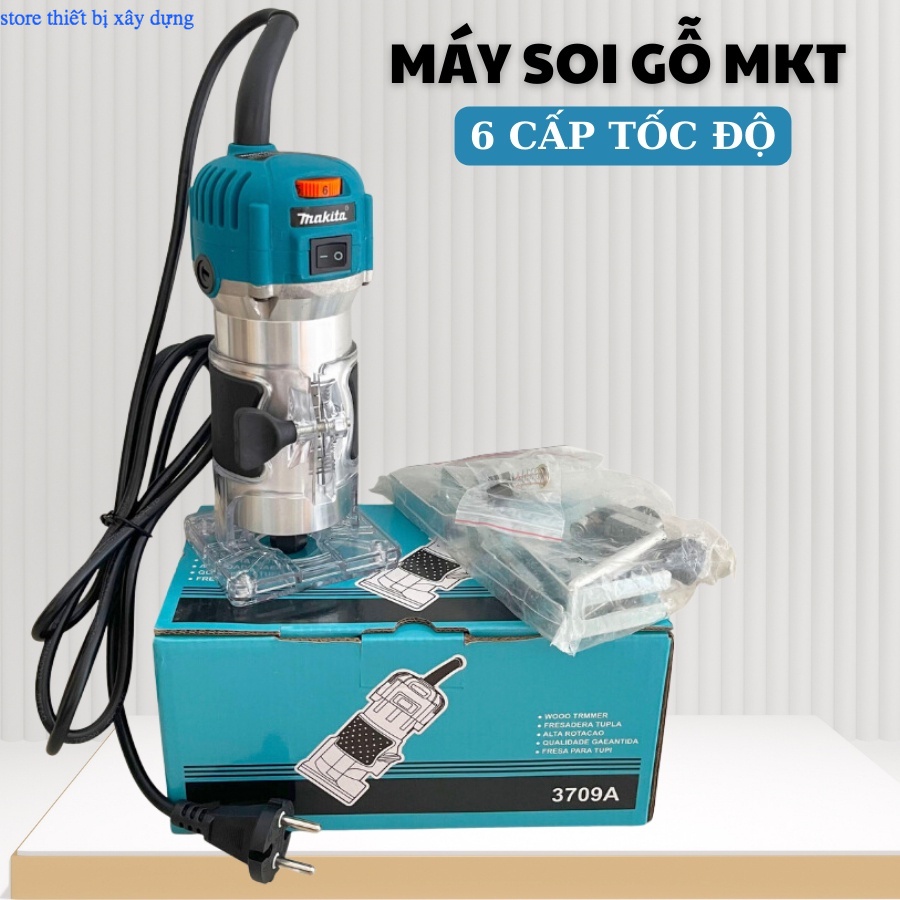 Máy Soi Gỗ  Makita 3709 Chỉnh Tốc Độ, Công Suất 530w - Máy đánh cạnh, phay gỗ store thiết bị xây dựng