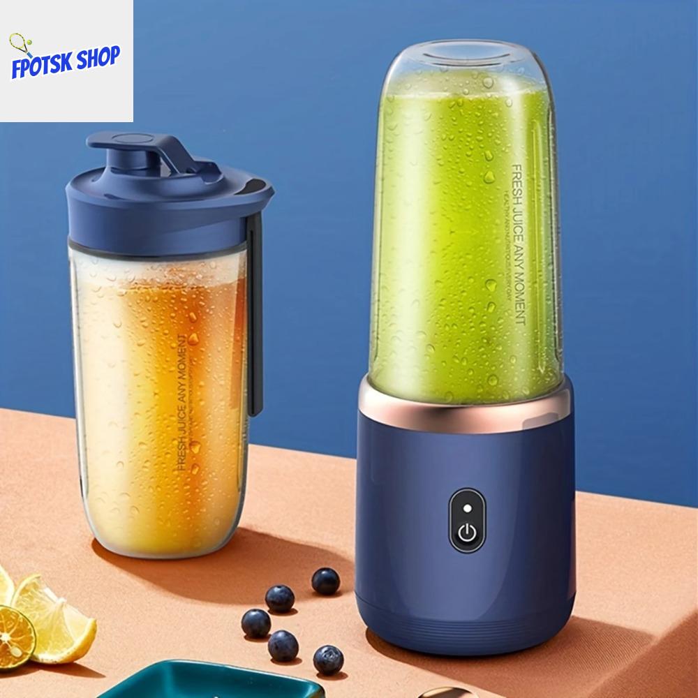 FPOTSK Xanh dương/Hồng Máy Ép Trái Cây điện Máy làm nước trái cây 400ml Máy xay sinh tố Máy trộn Sạc USB Cốc ép trái cây Sữa lắc