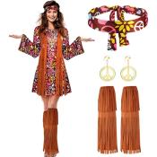 Eraspooky Peace and Love Retro Hippies Costume for Women