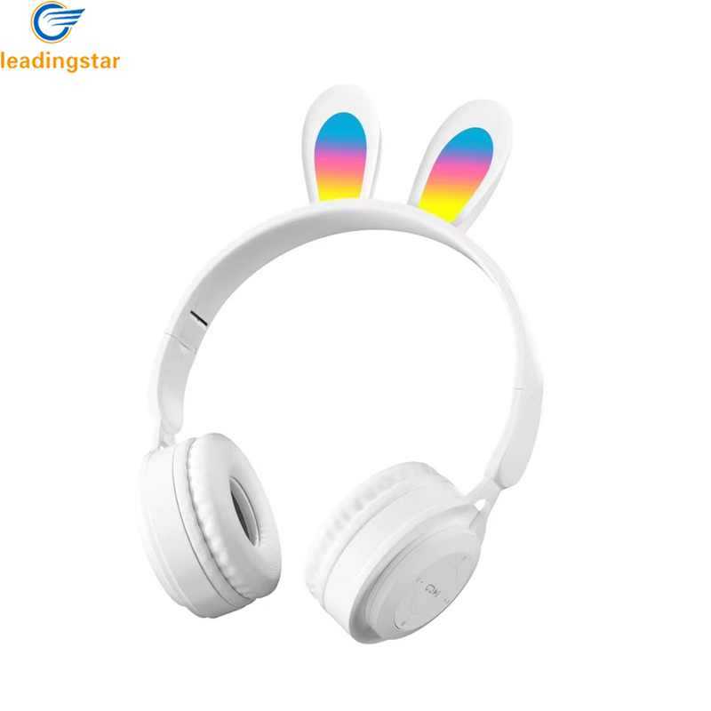 LeadingStar Fast Delivery Wireless Headset Noise Canceling Ear Buds RGB Rabbit Ears Earphones For Cell Phone Gaming Computer Laptop Tablet ราคา 241 บาท*ส่งฟรี