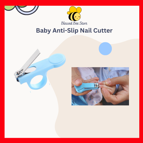 Blessed Bee Baby Nail Clippers Safety Infant Finger Trimmer Scissors Blue & Pink Ready Stock