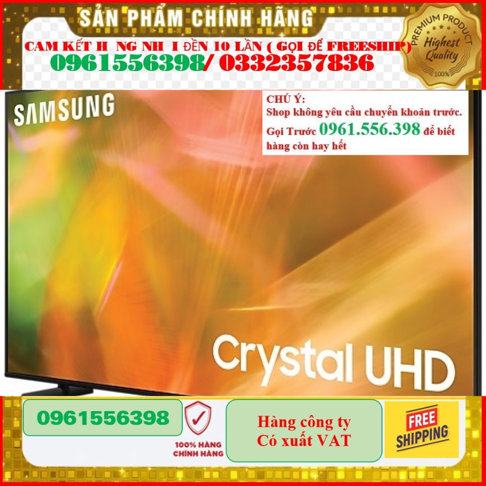 [HÀNG CHÍNH HÃNG] Smart Tivi Samsung 65 inch Crystal UHD 4K AU8100 65AU8100 - UA65AU8100 UA65AU8100KXXV