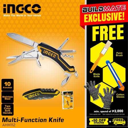 INGCO Pocket Knife - HMFK8108 •BUILDMATE•