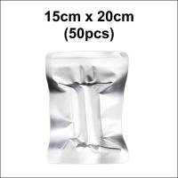ROULING 50pcs Silver Vacuum Sealer Aluminum Foil Storage Pouches Home Kitchen Tools For Convenient Food Nuts