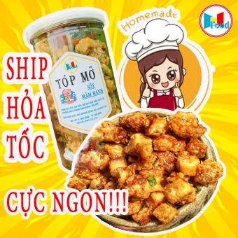 Lon 250gr Tốp Mỡ Liền Da Sốt Mắm Hành - Tóp Mỡ