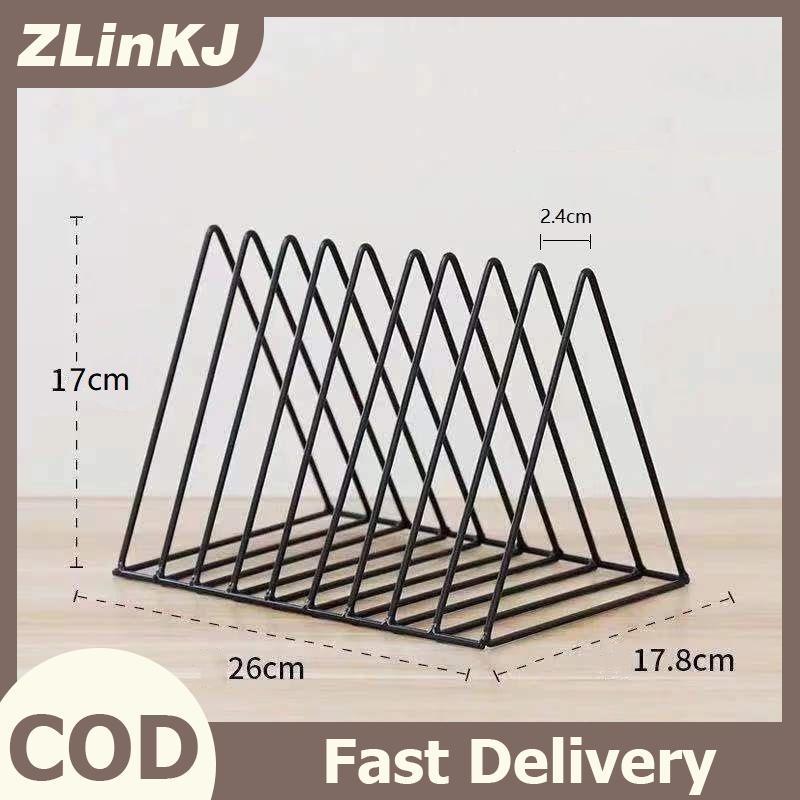 ZLinKJ Cuốn sách lưu trữ Giá máy tính để bàn sắt kệ sách Vinyl hồ sơ chủ báo Tạp Chí đứng văn phòng phẩm tổ chức hiển thị Kệ Nhà