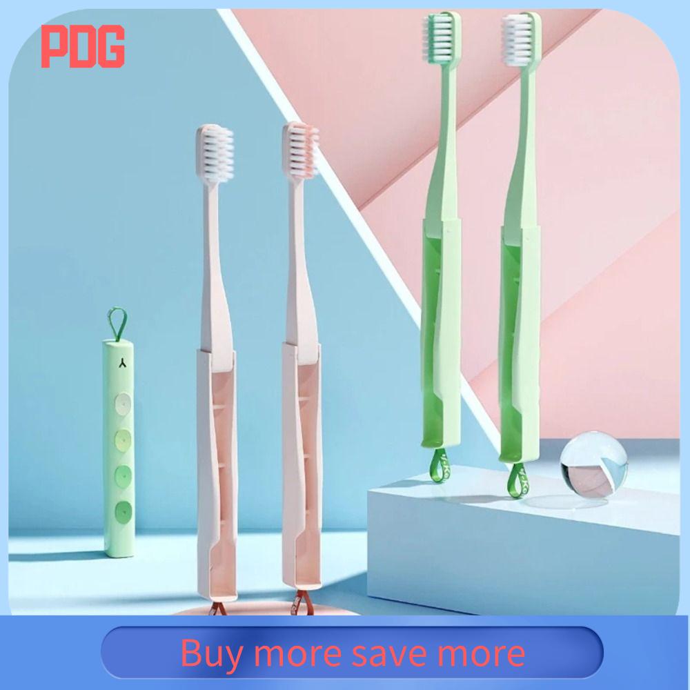 PDG Di động Bàn chải đánh răng du lịch Có thể gập lại Màu sắc kẹo Bàn chải nha khoa  Lông mềm Bàn chải đánh răng chỉnh nha Dụng cụ vệ sinh răng miệng