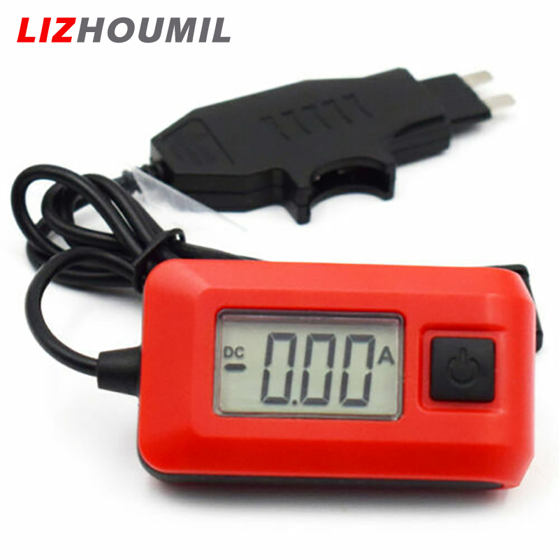 LIZHOUMIL Car Fuse Tester Electric Current Tester Detector Fuse Galvanometer 12V Digital Electric Current Diagnostic Test Tool